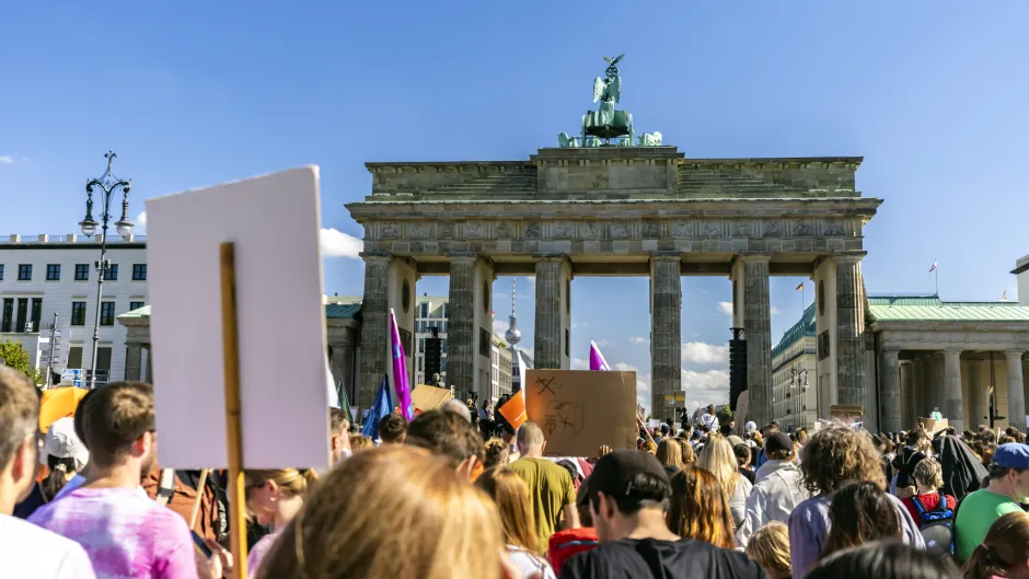 Demonstration am Brandenburger Tor